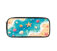 Biyejit Federmäppchen mit Seestern, für Kinder, Schule, Büro, Klassenzimmer, Reisezubehör, Kulturbeutel, Schreibwarenbeutel für Teenager, Jungen, Mädchen, Geschenk zum Schulanfang