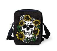 Biyejit Kuriertasche, Umhängetasche, Umhängetasche, Handbgas Sling Sling Satchel mit verstellbaren Trägern, Sugar Skull, Einheitsgröße