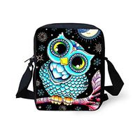 Biyejit Kuriertasche, Umhängetasche, Umhängetasche, Handbgas Sling Sling Satchel mit verstellbaren Trägern, Entzückende Eule, Einheitsgröße