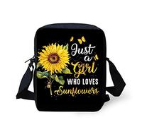 Biyejit Kuriertasche, Umhängetasche, Umhängetasche, Handbgas Sling Sling Satchel mit verstellbaren Trägern, Sonnenblumen, Einheitsgröße