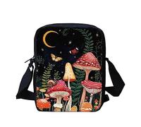 Biyejit Kuriertasche, Umhängetasche, Umhängetasche, Handbgas Sling Sling Satchel mit verstellbaren Trägern, Pilz-Schmetterling