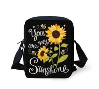 Biyejit Kuriertasche, Umhängetasche, Umhängetasche, Handbgas Sling Sling Satchel mit verstellbaren Trägern, Sonnenblumenbiene, Einheitsgröße