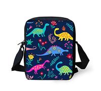 Biyejit Messenger Bags Schultertasche Handbgas Sling Satchel mit verstellbaren Trägern, Cartoon Dinosaurier, Einheitsgröße