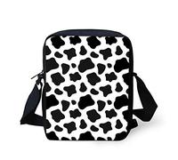 Biyejit Messenger Bags Schultertasche Handbgas Sling Satchel mit verstellbaren Trägern, Schwarz-weiße Kuh