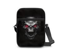Biyejit Umhängetasche mit Totenkopf-Motiv für Damen und Herren, Crossbody-Tasche mit verstellbarem Riemen, leichte Schultertasche, totenkopf, Einheitsgröße