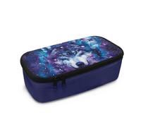 Biyejit Wolf-Federmäppchen für Kinder, großes Fassungsvermögen, mit Reißverschluss, tragbar, für Jungen, Schreibwaren, Pinsel-Organizer für Teenager, Jungen, Mädchen, wolf, Einheitsgröße