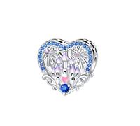 BIZK Charm-Anhänger aus 925er-Sterlingsilber, für Pandora-Armbänder und Halsketten, baumelnde Anhänger, Perlen für Frauen, Freunde und Mutter, Ehefrau, Sterling-Silber, Zirkonia