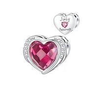 BIZK Geburtsstein Charms mit 5A Cubic Zirkonia for Pandora Charm 925 Sterling Silber Geburtstag Bead Charm (Juli)