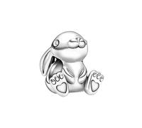 BIZK Hase Charm Anhänger für Armband 925 Sterling Silber Charm Bead Pendant für Europäische Armbänder und Halsketten