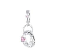 BIZK Ring Charm Anhänger für Armband 925 Sterling Silber Charm Bead Pendant für Europäische Armbänder und Halsketten