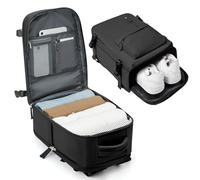 BJLFS Handgepäck Rucksack Ryanair Groß Reiserucksack Handgepäck Flugzeug mit Schuhfach,Kofferrucksack Flugzeug Tasche,Travel Backpack Carry On Luggage für 15 Zoll Laptop,Pfauenblau Licht