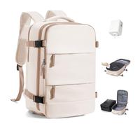 BJLFS Vakuum Rucksack Handgepäck mit Pumpe Ryanair Handgepäck 40x30x20 Vakuum Reiserucksack Damen Groß Airbag Rucksack mit Vakuumpumpe Laptop Rucksack 16 zoll Herren Carry on Luggage