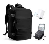 BJLFS Vakuum Rucksack Handgepäck mit Pumpe Ryanair Handgepäck 40x30x20 Vakuum Reiserucksack Damen Groß Airbag Rucksack mit Vakuumpumpe Laptop Rucksack 16 zoll Herren Carry on Luggage