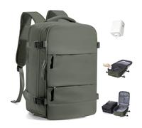 BJLFS Vakuum Rucksack Handgepäck mit Pumpe Ryanair Handgepäck 40x30x20 Vakuum Reiserucksack Damen Groß Airbag Rucksack mit Vakuumpumpe Laptop Rucksack 16 zoll Herren Carry on Luggage