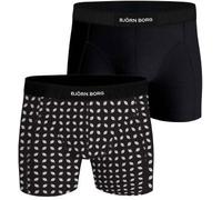 Björn Borg 2P Premium Cotton Stretch Boxer 2633 Schwarz/Weiß Baumwolle Small Herren