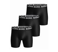 Björn Borg - 3er Pack Herren Performance Boxershorts | Sport Unterwäsche Shorts - Schwarz L