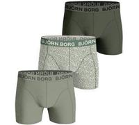 Björn Borg Boxershorts 3er-Pack Grün/Druck/Khaki - XL