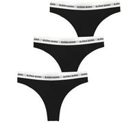 Björn Borg Logo String 3er Pack Damen-Schwarz,Weiß in schwarz, Größe: M (nur noch wenige Artikel verfügbar)