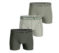 Björn Borg Boxershorts 3er-Pack Grün/Druck/Khaki - L