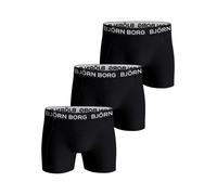 Björn Borg 3P Cotton Stretch Boxer 1721 Schwarz Baumwolle Medium Herren