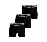 Björn Borg 3P Cotton Stretch Boxer 1721 Schwarz Baumwolle Large Herren