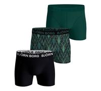 Björn Borg Cotton Stretch Boxer Short 3er Pack Herren in schwarz, Größe: L