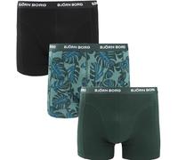 Björn Borg Boxershorts Essential 3er-Pack Stretch-Baumwolle Schwarz/Grün Größe S Herren