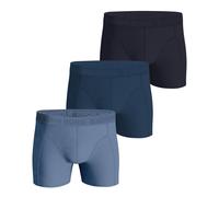 BJÖRN BORG Herren Boxershorts, 3er Pack - Cotton Stretch Trunks, Big Logo, Unterhose, Baumwolle Blau XXL