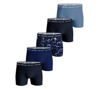 BJÖRN BORG Herren Boxershorts, 5er Pack - Cotton Stretch Trunks, Unterhose, Baumwolle, Logobund Blau XL
