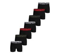BJÖRN BORG Herren Boxershorts, 7er Pack - Cotton Stretch Trunks, Logobund Schwarz/Rot/Grün M