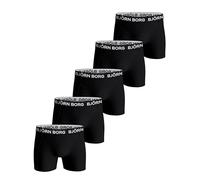 Björn Borg Herren Boxershorts Cotton Stretch Boxer Schwarz Größe M 5er Pack