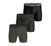 Björn Borg Herren Winter Sports Microfiber Boxershorts 3er-Pack Herren Black/Green L