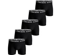 Björn Borg 5P Cotton Stretch Boxer 1719 Schwarz/Weiß Baumwolle Medium Herren