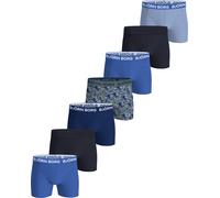 Boxershorts BJÖRN BORG "Boxershort 7er Pack", Herren, Gr. L, bunt (blau, grün), Obermaterial: 95% Baumwolle CO. 5% Elasthan EL., Unterhosen (92390012-L) blau, grün