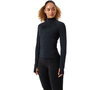 Damen Tennissweatshirt Björn Borg Full Zip Midlayer - black beauty - Schwarz (S)
