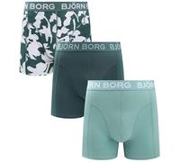 Björn Borg Shorts 3er-Pack Grün - Grösse XXL - Herren - Body Fit - Baumwolle -