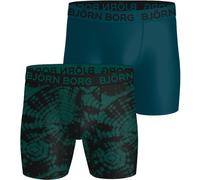 Björn Borg Sport Mikrofaser Boxer 2er-Pack Herren S Blau/Grün