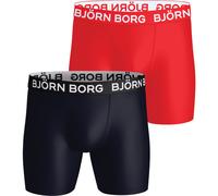 Björn Borg Sport Mikrofaser Boxer 2er-Pack Herren S Rot/Schwarz