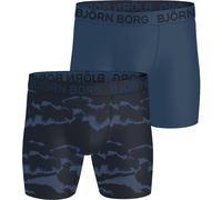 Björn Borg Sports Microfiber 2er-Pack Boxer Herren S Schwarz/Blau
