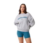 Björn Borg Women's Studio Oversized Crew Light Grey Melange L