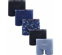 BJÖRN BORG Herren Boxershorts, 5er Pack - Cotton Stretch Trunks, Unterhose, Baumwolle, Logobund Blau L