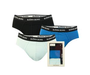 Bjorn Borg Herren Baumwoll-Stretch-Slips im 3er-Pack in Multi S