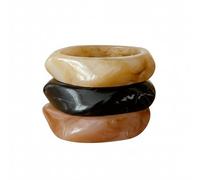 BKEPDY 3 Stück Breite Harz Armband Breite Unregelmäßige Geometrische Armbänder Boho Mode Armreif Schmuck Ideal für Besondere Anlässe & Tägliches Tragen (Set B)