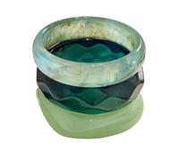 BKEPDY 3 Stück Bunte Harz Armband Breite Unregelmäßige Geometrische Armbänder Boho Mode Schmuck Accessoires Ideal für Besondere Anlässe & Tägliches Tragen (Set A)
