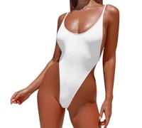 BKEPDY Badeanzug Damen Bauchweg Einteilige Bademode Swimsuit Monokini U Ausschnitt Badebekleidung Sexy Figurformend Rückenfrei Schwimmanzug