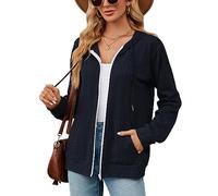BKEPDY Damen Sweatjacke Hoodie Sweatshirtjacke Pullover Oberteile Kapuzenpullover Y2K Jacke Zip Up Hoodies Sweatshirt Basic Kapuzen Tops (Grün S)