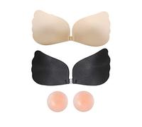BKEPDY Klebe BH Push up Nippelpads Brustwarzenabdeckung Unsichtbar Trägerlos BH Klebeband Nipple Cover Patches Tape Pads für Frauen Brust Lift