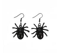 BKEPDY Spinnen Ohrringe Gothic Ohrstecker Übertrieben Punk Zirkonia Halloween Gruselige Kostüm Schmuck Für Frauen (Schwarz)