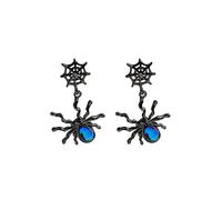 BKEPDY Spinnen Ohrringe Gothic Ohrstecker Übertrieben Punk Zirkonia Halloween Gruselige Kostüm Schmuck Für Frauen (Schwarz)