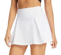 BKEPDY Tennis Rock Damen Hosenrock Faltenrock Sport Skort Tennisrock mit Innenhose Sportrock Minirock Atmungsaktiv Röcke für Tennis Golf Laufen Fitness